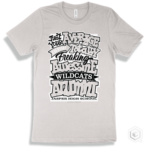 Wildcat White T-shirt - Just Your Average Jasper High School Wildcats Alumni Design