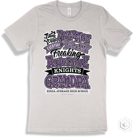 Knight White T-shirt - Just Your Average Kinda Average High School Knights Grandpa Design