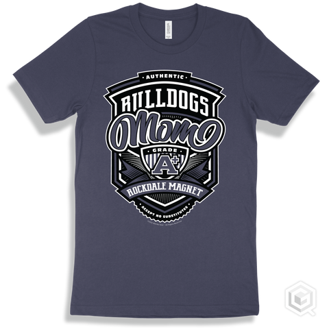 Bulldog Navy T-shirt - Authentic Grade A Plus Rockdale Magnet School for Science and Technology Bulldogs Mom Design