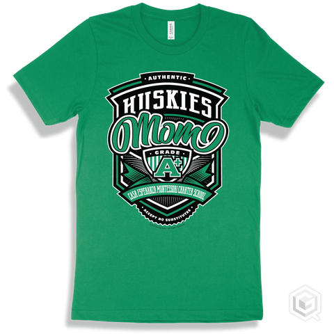 Husky Kelly Green T-shirt - Authentic Grade A Plus Casa Esperanza Montessori Charter School Huskies Mom Design