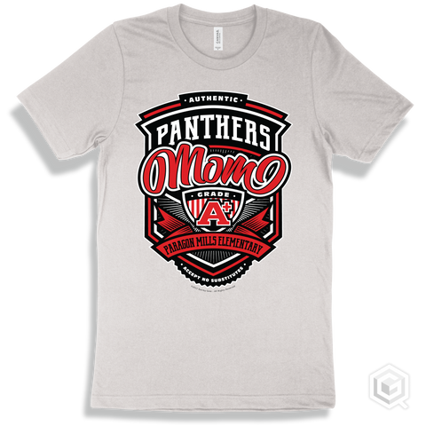 Panther White T-shirt - Authentic Grade A Plus Paragon Mills Elementary Panthers Mom Design