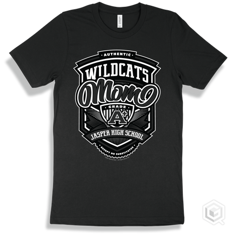 Wildcat Black T-shirt - Authentic Grade A Plus Jasper High School Wildcats Mom Design