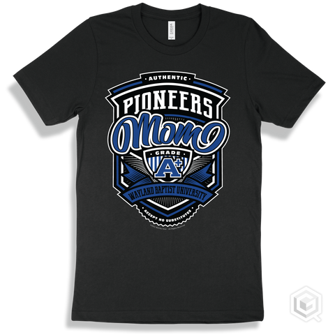 Pioneer Black T-shirt - Authentic Grade A Plus Wayland Baptist University Pioneers Mom Design
