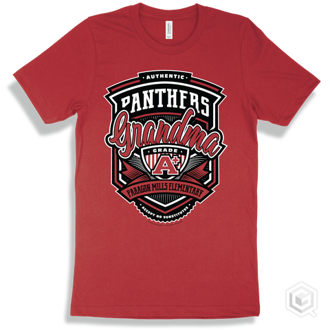 Panther Red T-shirt - Authentic Grade A Plus Paragon Mills Elementary  Panthers Grandma Design