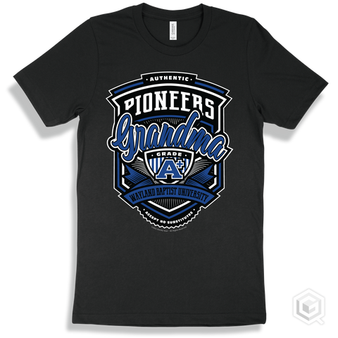 Pioneer Black T-shirt - Authentic Grade A Plus Wayland Baptist University Pioneers Grandma Design