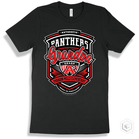 Panther Black T-shirt - Authentic Grade A Plus Paragon Mills Elementary  Panthers Grandpa Design