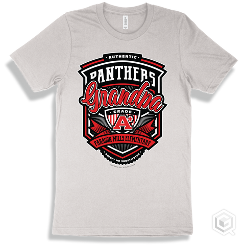 Panther White T-shirt - Authentic Grade A Plus Paragon Mills Elementary  Panthers Grandpa Design