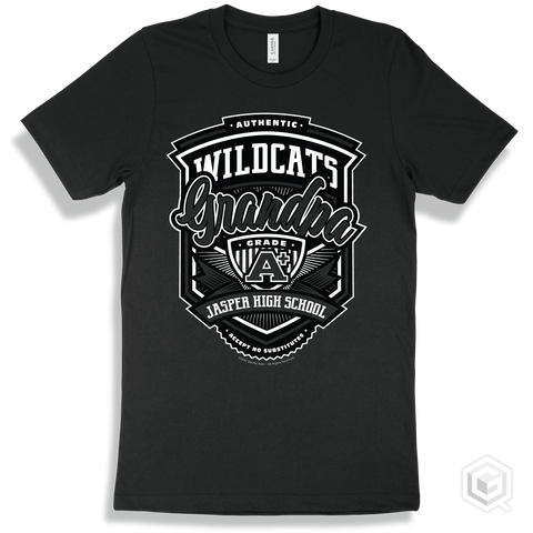 Wildcat Black T-shirt - Authentic Grade A Plus Jasper High School Wildcats Grandpa Design