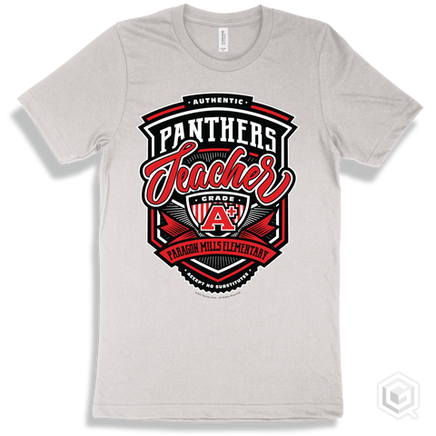 Panther White T-shirt - Authentic Grade A Plus Paragon Mills Elementary  Panthers Teacher Design