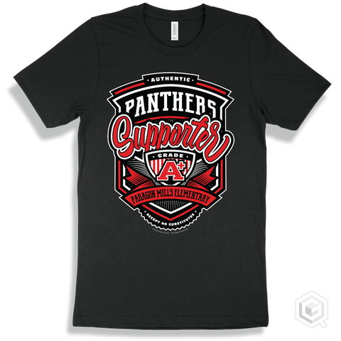 Panther Black T-shirt - Authentic Grade A Plus Paragon Mills Elementary  Panthers Supporter Design