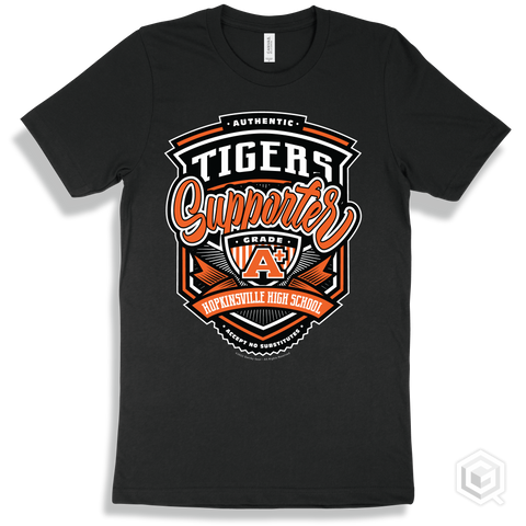 Tiger Black T-shirt - Authentic Grade A Plus Hopkinsville High School Tigers Supporter Design