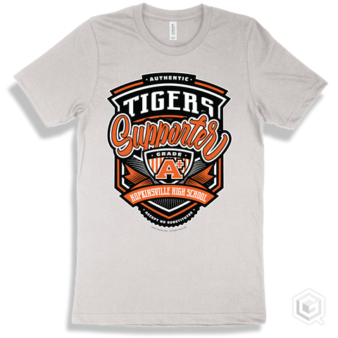 Tiger White T-shirt - Authentic Grade A Plus Hopkinsville High School Tigers Supporter Design