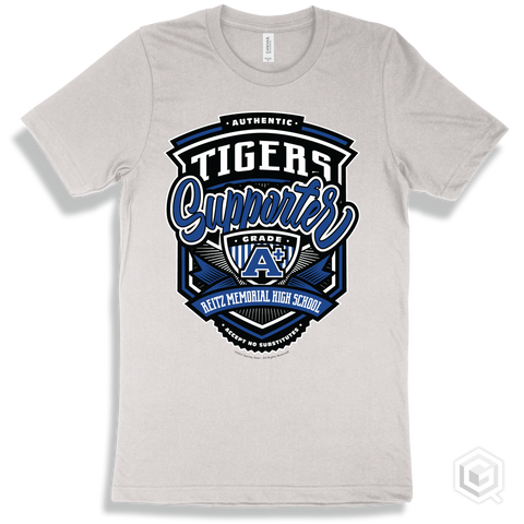 Tiger White T-shirt - Authentic Grade A Plus Reitz Memorial High School Tigers Supporter Design