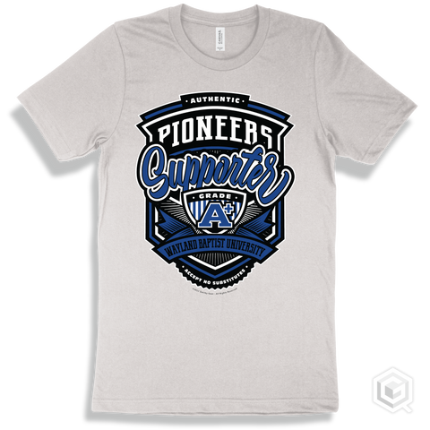 Pioneer White T-shirt - Authentic Grade A Plus Wayland Baptist University Pioneers Supporter Design