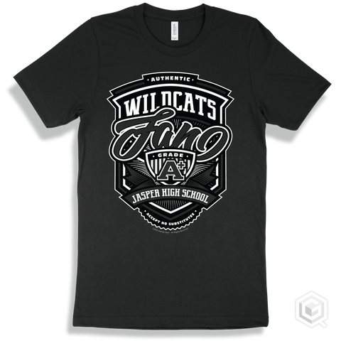 Wildcat Black T-shirt - Authentic Grade A Plus Jasper High School Wildcats Fan Design