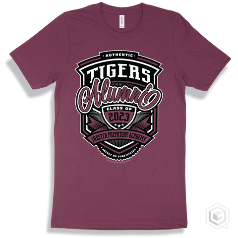Tiger Maroon T-shirt - Authentic Grade A Plus Inkster Prepatory Academy Tigers Alumni Design